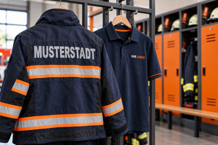 Einsatzjacke mit reflektierendem Rückenschriftzug (Beispielabbildung)